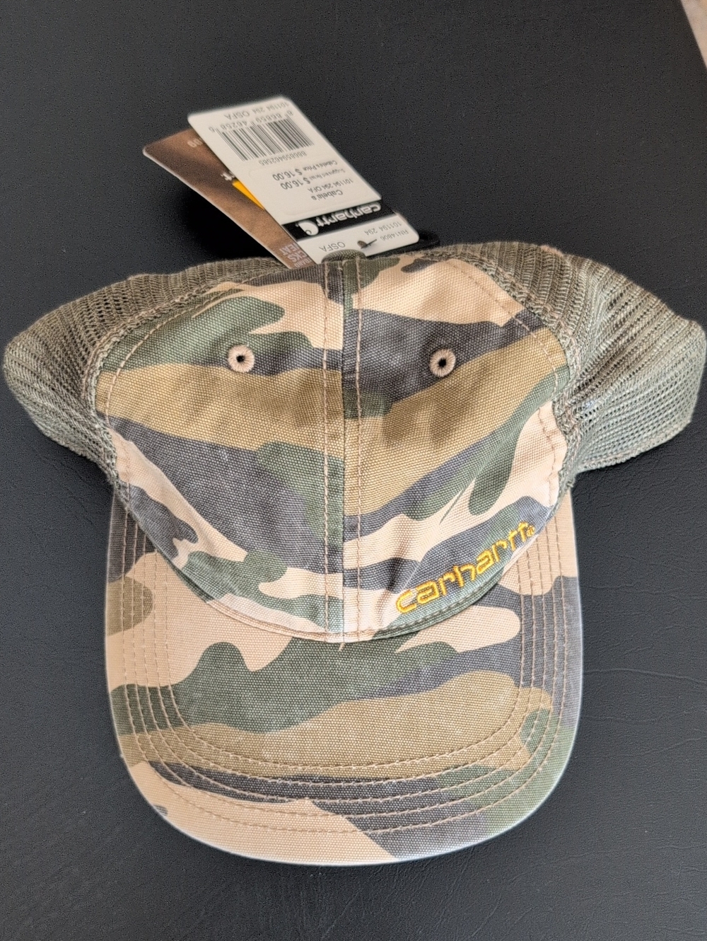 Carhartt Camo Mesh-Back Baseball Cap - Green, Brown